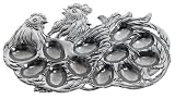 Arthur Court Rooster 12-Deviled Egg Holder