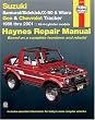 Suzuki Samurai/Sidekick/X-90/Vitara and Geo/Chevrolet Tracker Automotive Repair Manual: 1986 to 2001 (Haynes Automotive Repair Manuals)