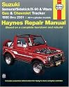 Suzuki Samurai/Sidekick/X-90/Vitara and Geo/Chevrolet Tracker Automotive Repair Manual: 1986 to 2001 (Haynes Automotive Repair Manuals)