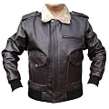 Lederjacke Bomberjacke Pilotenjacke Fliegerjacke Motorradjacke Braun, Herrengr��e:56
