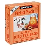 Bigelow Perfect Peach Iced Tea, 8-Count Boxes (Pack of 6)