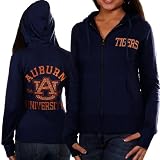 NCAA Auburn Tigers Ladies Navy Blue Victoria Full Zip Hoodie Sweatshirt