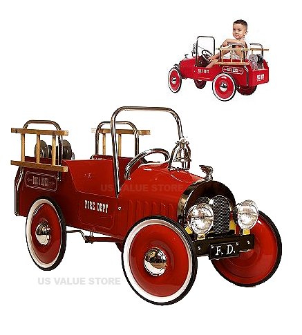 Jalopy Model 1929 Pedal Fire Truck - Red