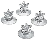 Ginkgo Grape Leaf Pewter Place Card Holder