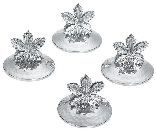 Ginkgo Grape Leaf Pewter Place Card Holder