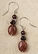 Muscovite and Garnet Earrings