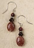 Muscovite and Garnet Earrings
