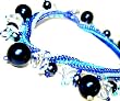 Crystal Pearl Herringbone Blue Saphire Bracelet Flexible "Blue Like Jazz" - Fair Trade