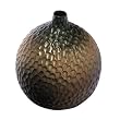 Handcrafted Chocolate Brown Terracotta Gourd Vase With Dimple Design