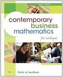 More details of book titled: Contemporary Business Mathematics for Colleges, Brief Edition (with CD-ROM)