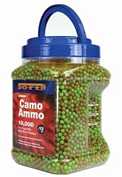 Crosman Camo Ammo 6mm plastic airsoft BBs, 0.12g, 10000 rds, green and tan