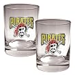 Pittsburgh Pirates MLB 2pc Rocks Glass Set - Primary Logo by Great American Products