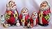 5 Pieces Hand made, Hand painted Nesting doll Santa Item #sc-22