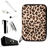 IMAGE OF Slim Fur Design Portable Protective Carrying Cover Nylon Cube Case For Pandigital Nova 7 // Pandigital Star 7 // Pandigital Planet 7 ( Pandigital 7-Inch Tab eReader Android Touch Screen Tablet ) + Includes a Supertooth Disco Bluetooth Speaker with AUX Cable + Includes a High Quality 2 Way Pocket Tablet Stand + Includes a Professor Pen 3 in 1 Red Laser Pointer / LED White Light / Stylus / White Pen