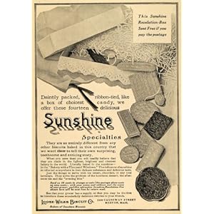 1911 Ad Revelation Box Sunshine Loose Wiles Biscuit - Original Print Ad