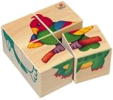 Natural Wood Block Puzzle by Selecta - Zoo Babies