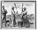 Historic Print (L): Seminole Indian women grinding corn for sofka