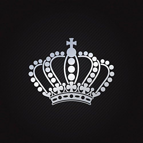 Decor Stickers Crown Design Weatherproof Motorbikes Activity Permane Chrome_Mirror_Metallic (24 X 18.7 In)