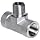Parker Stainless Steel 316 Pipe Fitting, Branch Tee, NPT Female X NPT Female X NPT Male
