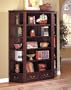 3pcs Louis Philipe Style Cappuccino Finish Storage & Display Bookcase Set