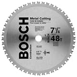 Bosch CB748ST 7-1/4-Inch 48 Tooth Metal Cutting Saw Blade with 5/8-Inch and Diamond Knockout Arbor