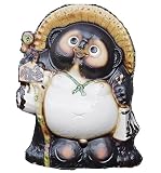 【信楽焼】開運狸　15号　サイズ・約幅36×奥行き25×高さ49cm