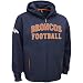 Reebok Denver Broncos Blue Overtime Full Zip Hooded Sweatshirt