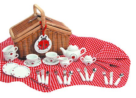 Childrens Toyshop  Toys : Ladybug Tea Set Basket