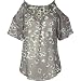 FULL TILT Cold Shoulder Chiffon Womens Top