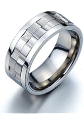 Refined Style Stainless Steel Spinner Unisex Ring Man Ring Comfort Fit 9mm