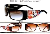 Ed Hardy - ED HARDY VINTAGE TATTOO SUNGLASSES EHS 004 BEAUTIFUL GHOST TORTOISE FRAME BROWN GRADIENT LENSES