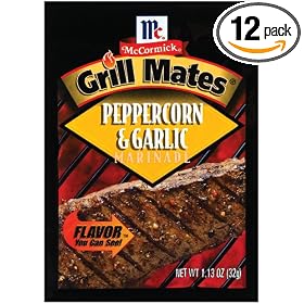 Grill Mates Peppercorn and Garlic Marinade, 1.13-Ounce (Pack of 12)