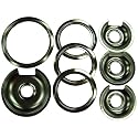 Range Kleen 1056RGE8Z GE Hinged Drip Pans and Trim Rings Containing 3 Units 105A, R6U and 1 Unit 106A,R8U, Chrome