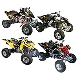 Ceet Racing ATV Fender Black Flame Decals - Bombardier by Ceet