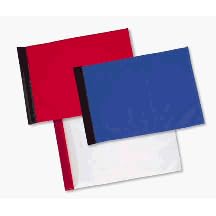 White / Red Nylon Pennant with Grommets - Set of 9 Pennants