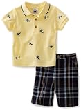Good Lad Baby-Boys Infant Madras Short Set, Yellow, 12