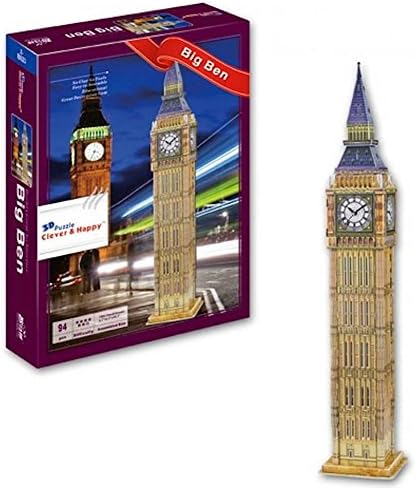 Clever Happy Land 3D Puzzle Model Big Ben With Clock Adult Drawings Model Games For Children Paper