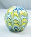 Tripact Inc M Design Art Handmade Yellow Line Oceanic Spiral Design Paperweight