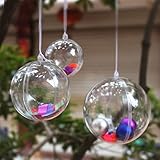 OurWarm 透明アクリル球 球体ボックス 透明球 お菓子、小物など収納，装飾ボックス　直径30-100mmあり、クリスマス 飾り用 (直径60ｍｍ)