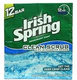 Irish Spring Deodorant Bar Soap, Clean Scrub, 4 Oz Bars, 12 in a Pack (Pack of 2) 24 Bars Total
