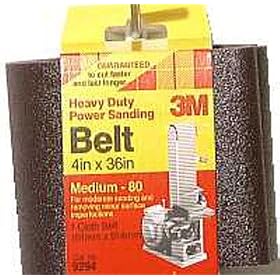 3M 9294NA Heavy Duty Power Sanding Belts, 4-Inch x 36-Inch, Medium Grit, 1-pack