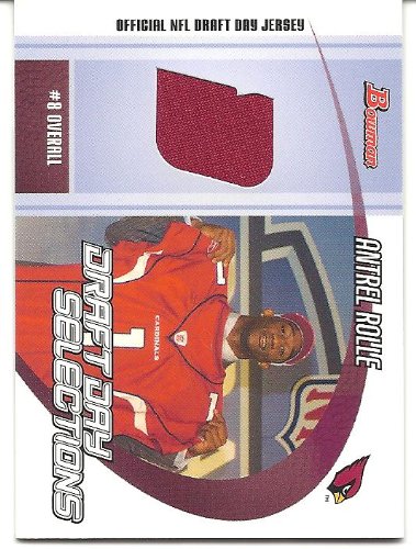 Antrel Rolle 2005 Bowman Draft Day Selections Relics Jersey Card #DJAR Arizona Cardinals