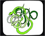 Decorated Mouse Pad with green, group, reptile, snake, knot
