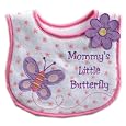 Luvable Friends Applique Side Closure Bib, Pink