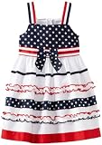 Bonnie Jean Girls 2-6X White Stars And Ribbon Stripes Sundress