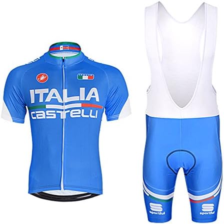 Cycling Team Jersey Set Short Sleeve with Bib Shorts 3D Padded M DG014-150023