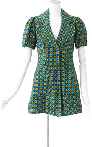 アンソロポロジー グリーン 衿つきジャケット S~M