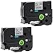 Molshine Label Tape Compatible for Brother TZe-251 TZe251 TZ-251 TZ251 Black on White (0.94inch 1/1inch 24mm) 2 Pack