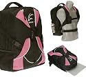 SPEAR Laptoprucksack 15,4 Zoll RAPTOR XP Rucksack mit Helmfach / Schulrucksack / REGENÜBERZUG /// SCHWARZ Pink