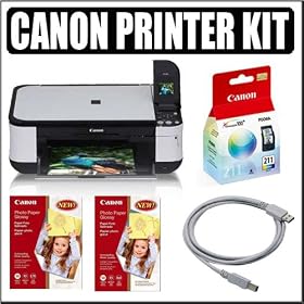 Canon PIXMA MP480 All-In-One Photo Printer/ Scanner/ Copier + Accessory Kit